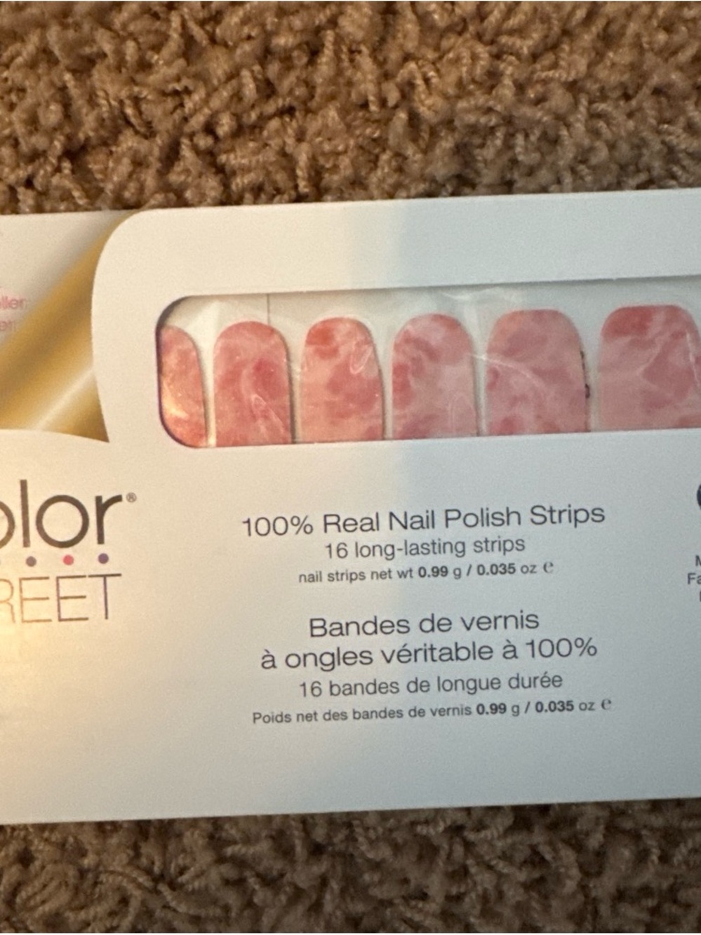 Color Street Teal Marble Nail Polish Strips - Picture 3 of 5